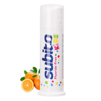 意大利原装进口Subito舒比拓按压式宝宝无氟牙膏75ml (6岁以下)母婴幼儿童适用