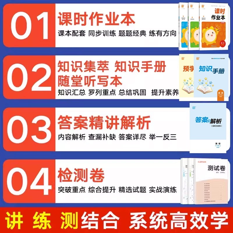 2024秋 1上语文+数学+英语[江苏专用] 小学通用 [正版]2025春季课时作业本语文数学英语套装一二三四五六年级上高清大图