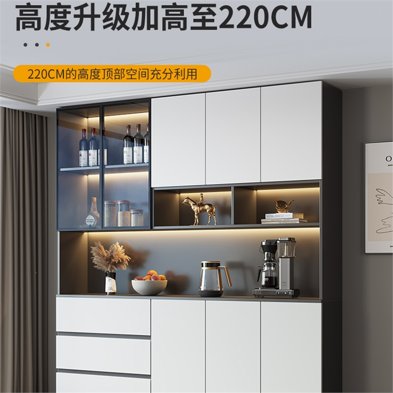 医匠餐边柜高柜一体靠墙现代简约轻奢客厅餐厅家用茶水酒柜收纳储物柜