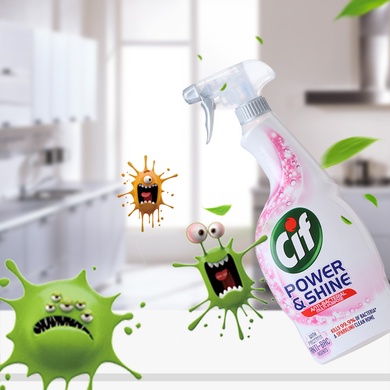 英国进口Cif晶杰多功能亮泽清洁剂700ml*2