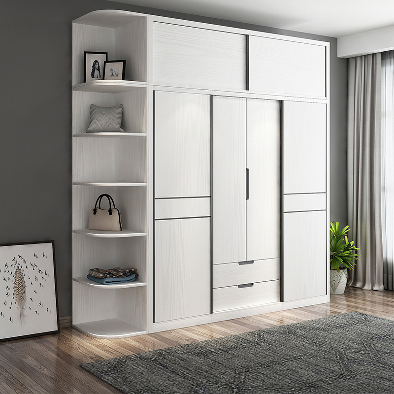 木月衣柜北欧现代简约推拉门衣柜移门衣柜卧室趟门大衣橱