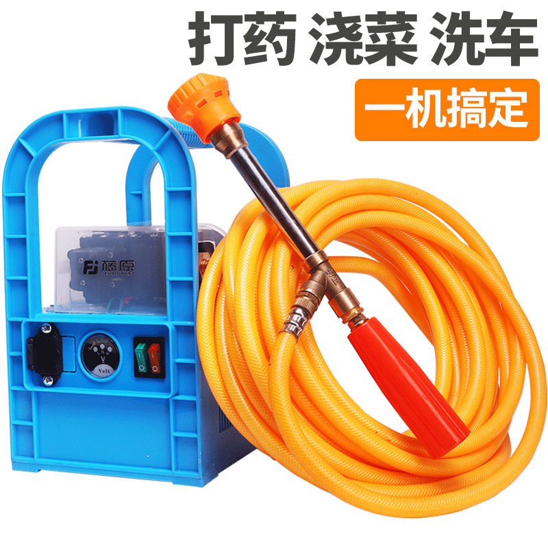 藤原电动打药机农用喷雾器疫情消毒防疫手提式小型充电打药泵30米管，15台起订