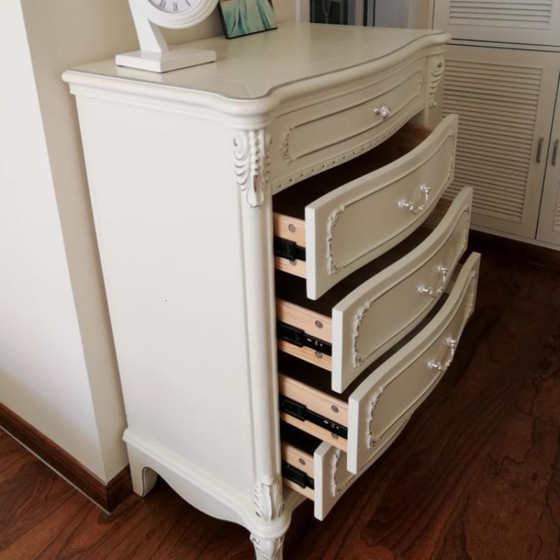 欧若凡客厅储物柜实木欧式斗柜卧室五斗橱靠墙矮柜整装多层抽屉收纳