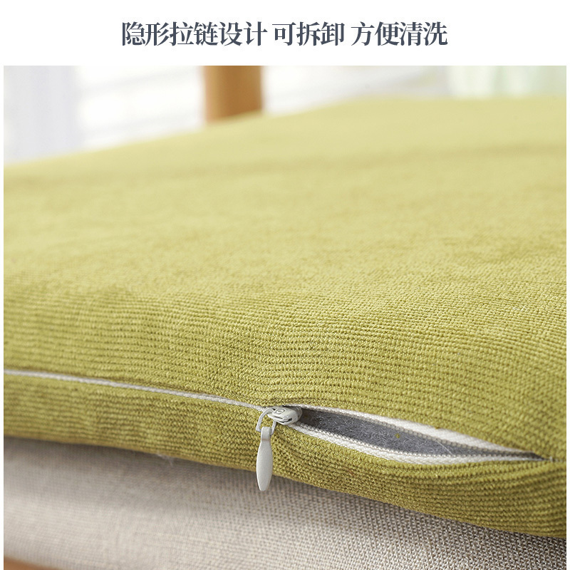 美帮汇色灯芯绒坐垫保暖办公室久坐餐椅教室凳子学生屁股座垫地上高清大图