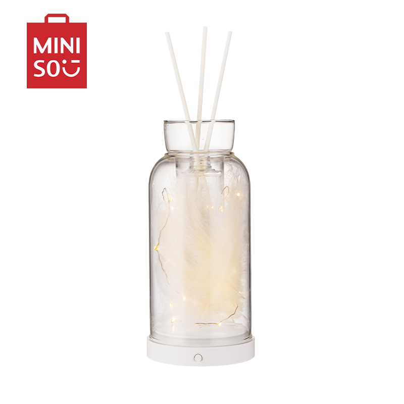 名创优品(miniso) 梦幻羽毛香薰氛围器具灯家用熏香静音创意浪漫卧室家用[鸢尾羽毛]