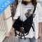 封后日系原宿暗黑系工装纯色单肩斜跨包女 韩国ins港风大容量机能包潮女包