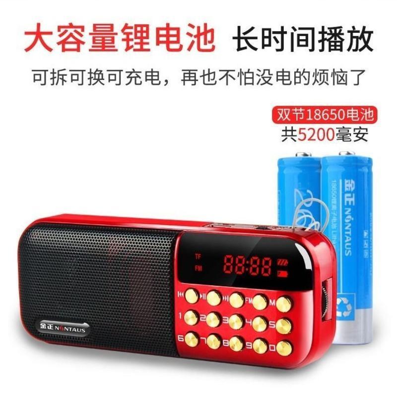 收音王[B873] 官方标配:机器+数据线+电池 金正收音机老年人便携式插卡音响迷你充电mp3播放器唱戏机评书机