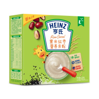 亨氏(Heinz)黑米红枣营养米粉225g 适用辅食添加初期以上至36个月 宝宝辅食婴儿米粉米糊2段米粉