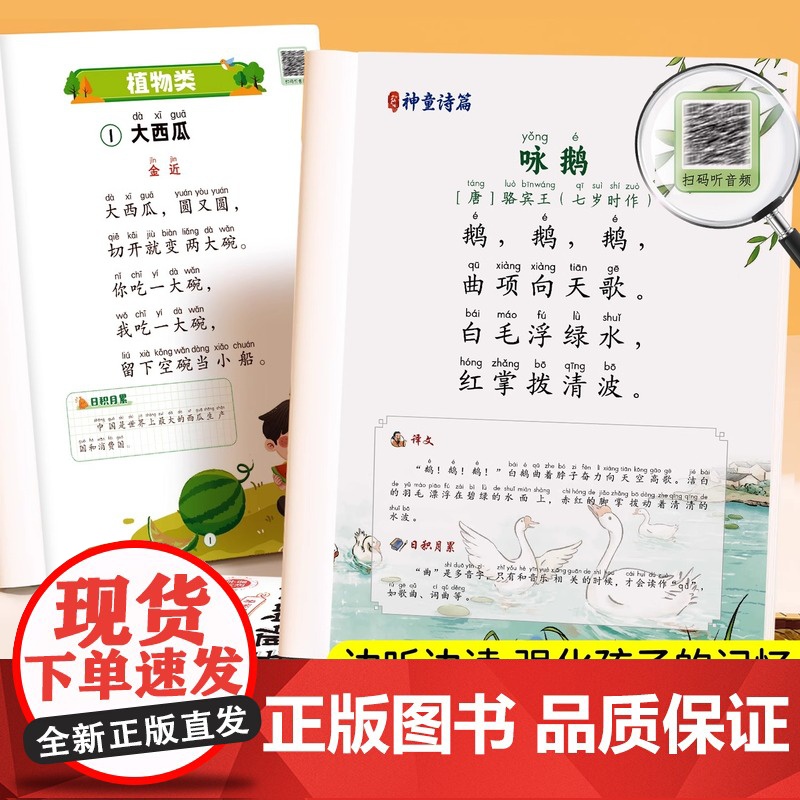 蒙童奇幼儿朗读指导丛书儿歌童谣认知启蒙诗歌早教书儿童3到6岁幼儿园专用谜语绕口令大全小学散文读本俗语谚语歇后语幼小衔接教高清大图