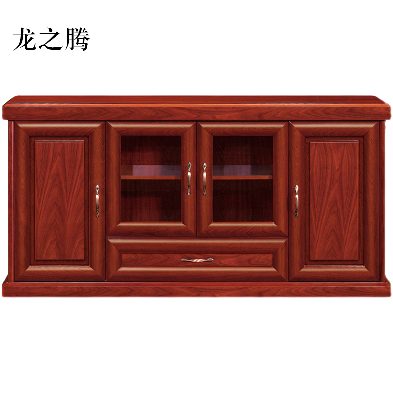 龙之腾胡桃色餐边柜简约茶水柜四门1600*400*800