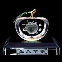 适用于汽车内水晶苹果装饰香水座车载车用香水创意车内饰品摆件用品