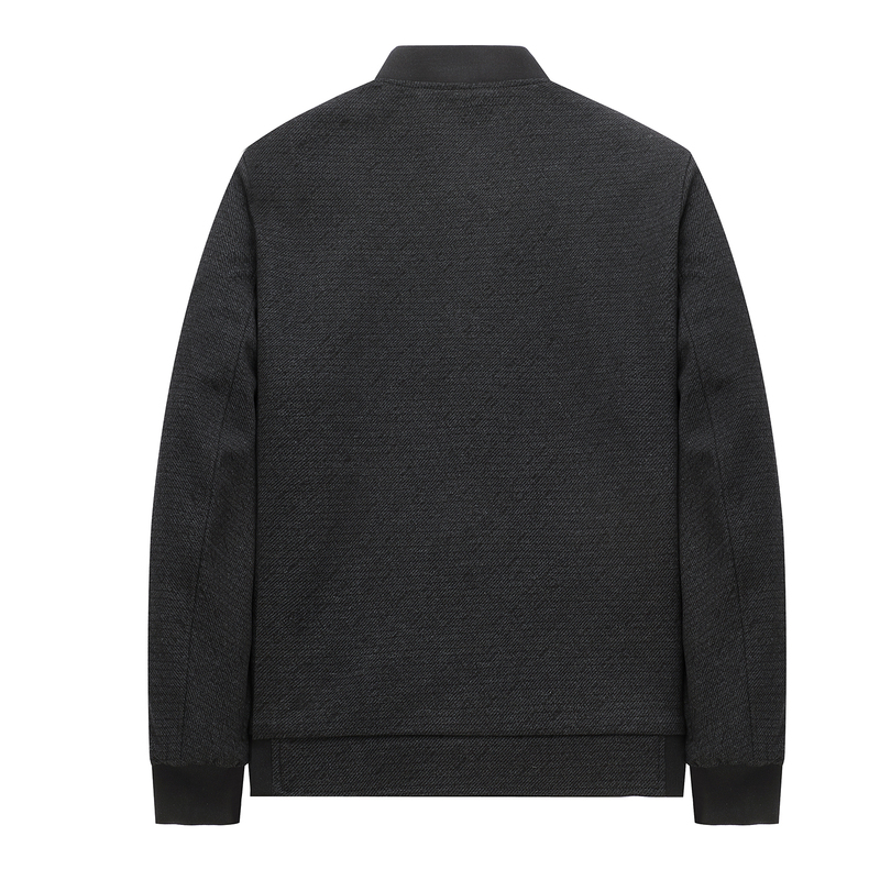 啄木鸟2025春秋季新款中年男士毛呢子夹克高端中老年人爸爸装外人高清大图