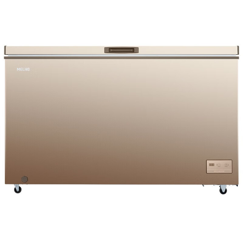 美菱(MELNG) BC/BD-426DTE 顶开门金色冰柜一级能效 家用商用大冷柜 强劲冷冻 咖啡金426升