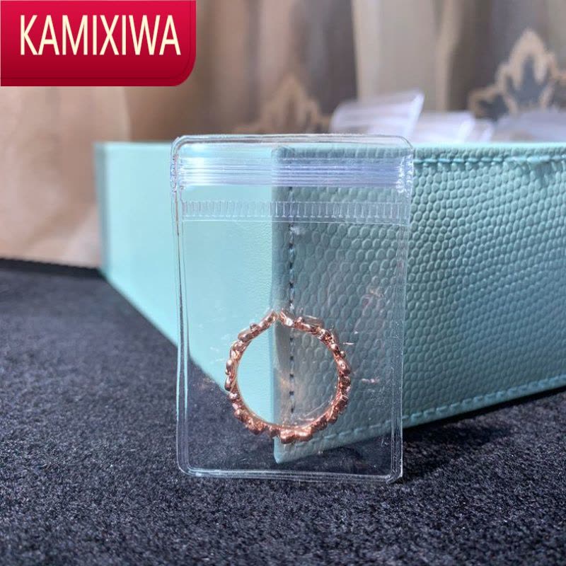 KAMIXIWA首饰收纳袋高透明首饰袋珠宝袋耳环袋自封PVC袋子玉石文玩密封袋图片