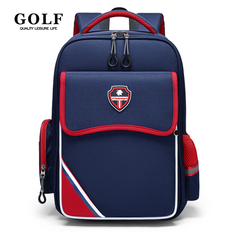 高尔夫(GOLF)小学生书包男童女童儿童一到六年级护脊减负轻便超轻英伦时尚儿童书包双肩背包大容量中学生书包