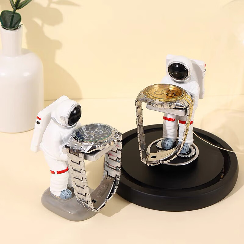 翊橙创意手表台宇航员手表架表台支架收纳托盘展示架表托架家用礼物 1个装高清大图