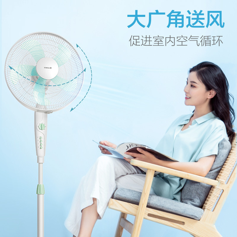 格力(GREE)落地扇FDE-40时尚家用新款低噪静音五叶机械风扇定时3档风速可摇头电风扇落地扇