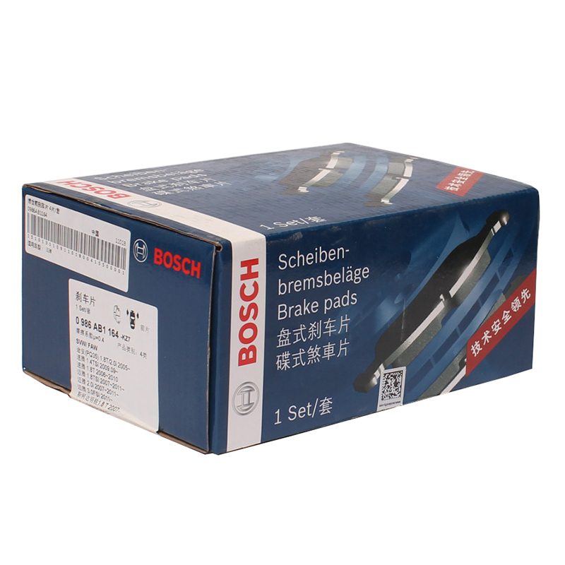 包装 推荐博世(BOSCH)前刹车片0986AB1164开迪/迈腾/速腾/高尔夫/波罗GTI/途安/昊锐/迈腾/A1)