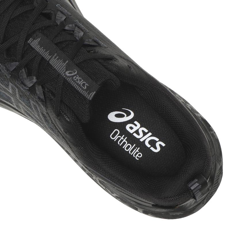 亚瑟士(ASICS)男子专业级GORE-TEX防水透气跑步鞋黑灰拼色户外运高清大图