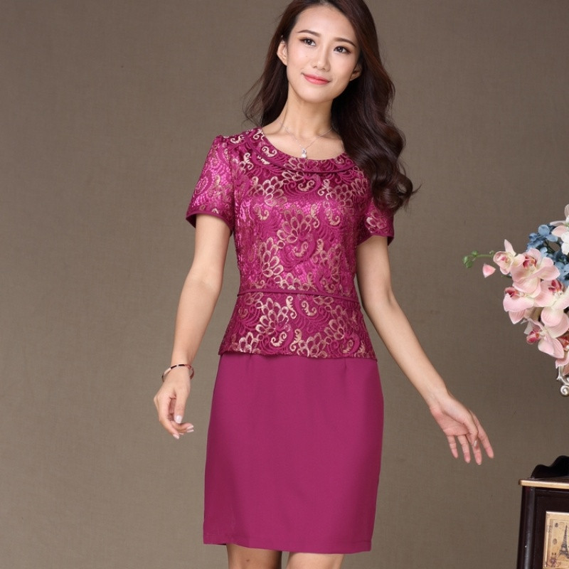 参加儿子结婚宴婚礼妈妈装蕾丝连衣裙夏装高档婚庆婆婆修身礼服裙参数