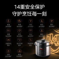 美的(Midea)电压力锅MY-E528一锅双胆高压力锅5升大容量多功能智能煮饭炖煮压力煲压力锅电饭锅
