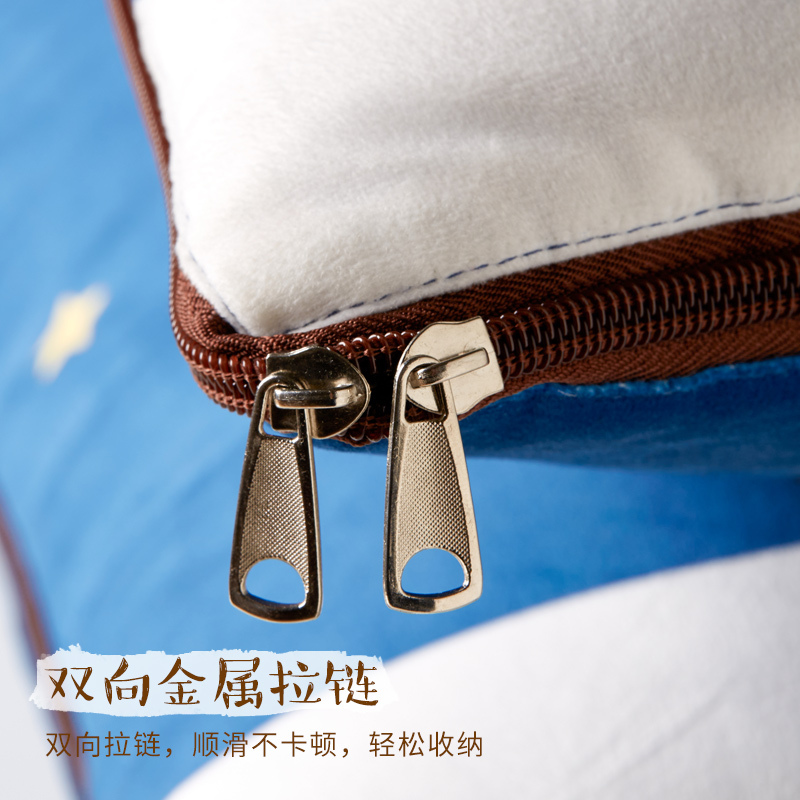 绿之源 吾皇万睡抱枕被靠枕115*180cm 三合一多功能两用办公室沙发汽车靠垫腰垫夏凉被装饰摆件暖心巴扎黑Z-4954