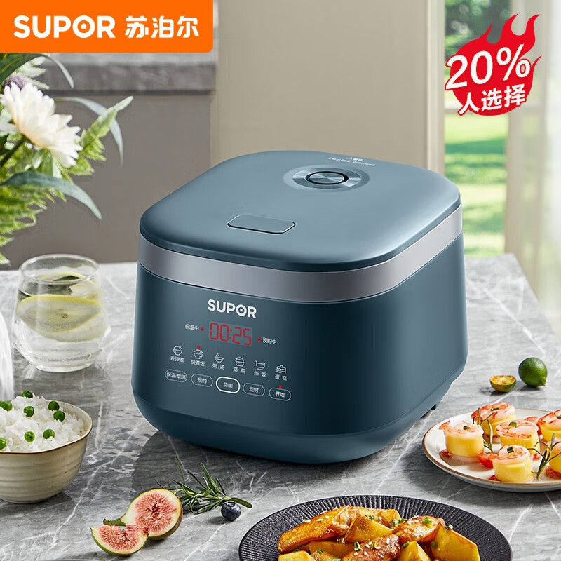 苏泊尔(SUPOR) 电饭煲家用电饭锅2一3人智能小型煮饭煮粥煲汤快煮,不久等 3L
