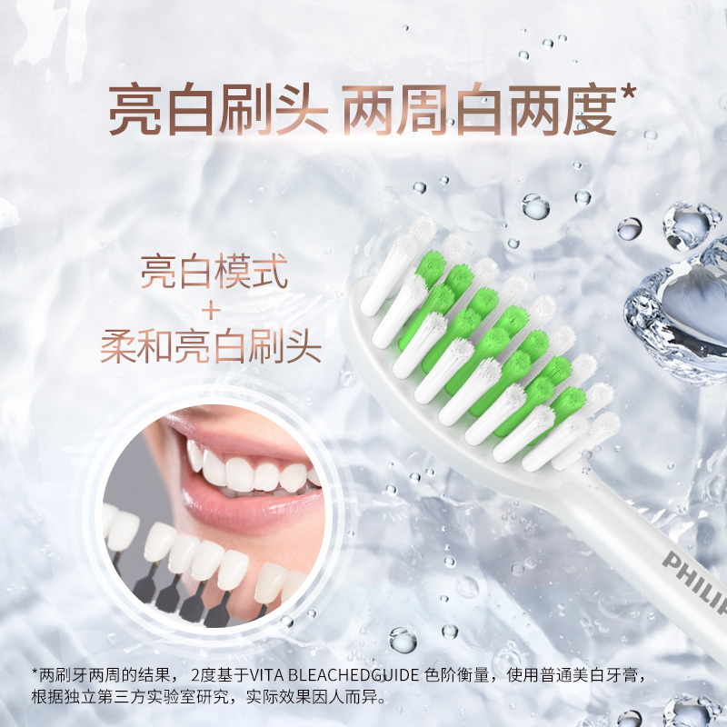 飞利浦(Philips)电动牙刷 成人声波震动式 情人礼物 3大模式 配紫外线杀菌旅行盒 蔷薇粉色HX2461