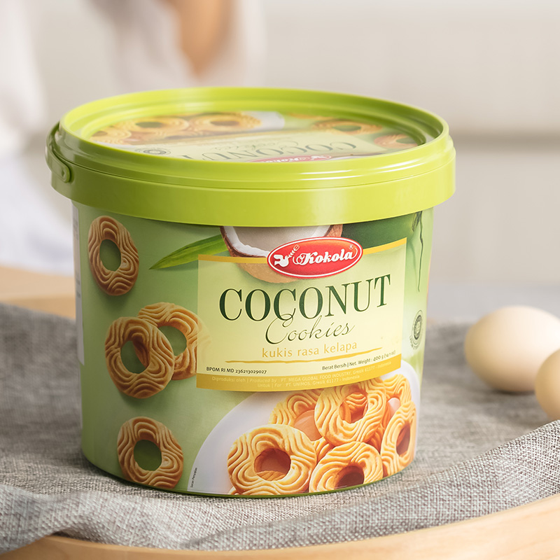 Kokola椰子味牛奶曲奇饼干休闲代餐零食400克