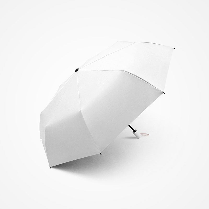 雨伞防晒防紫外线遮阳太阳伞女纯色遮雨女生雨天黑胶手动晴雨两用