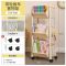 [3层无盖-带轮]置物架/送挂钩 课桌书本收纳神器教室放书侧挂袋置物架大容量学生书籍收纳箱书框
