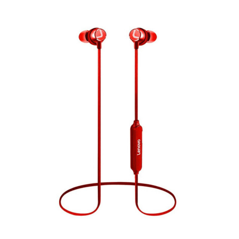 联想(Lenovo)无线蓝牙运动耳机X3 跑步磁吸防水 颈挂脖式入耳式无线耳机 红色