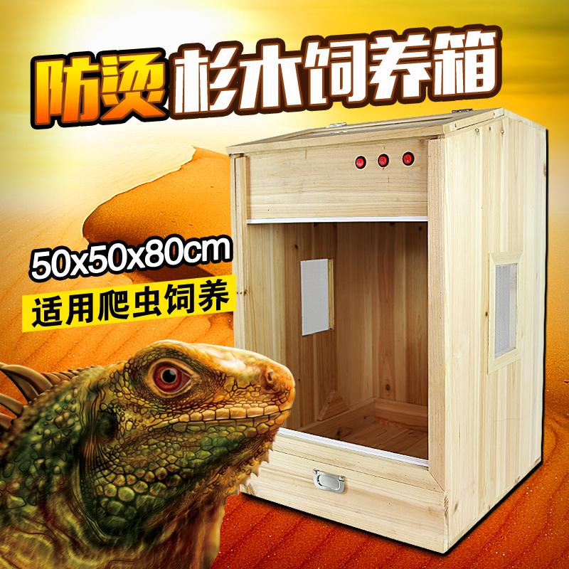 杉木爬虫箱蜥蜴刺猬蛇鹦鹉鸟陆龟饲养箱防烫保温加热箱高箱竖箱高清大图