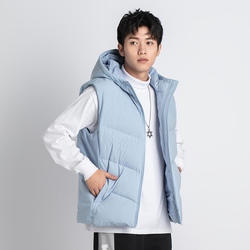KELME/卡尔美羽绒马甲男运动休闲背心保暖2020新款连帽坎肩外套衣