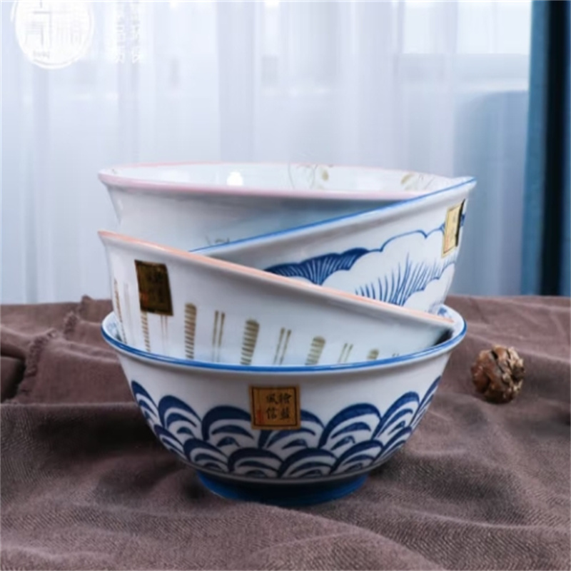 华青格陶瓷大碗 6.2英寸 大号汤碗 面碗 家用微波炉饭碗 餐具套装高清大图