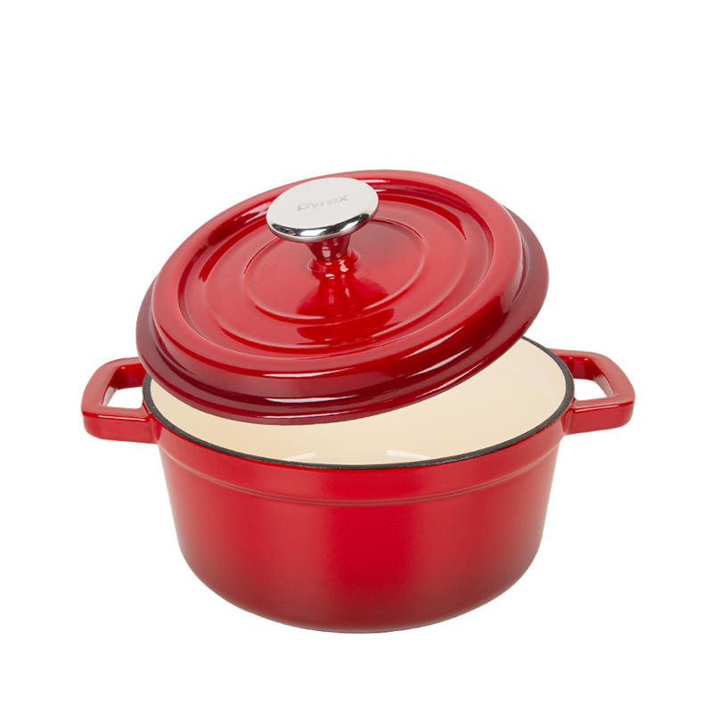 康宁 Pyrex尚厨系列釉彩珐琅锅-18cm PX-SCYC18/HP高清大图