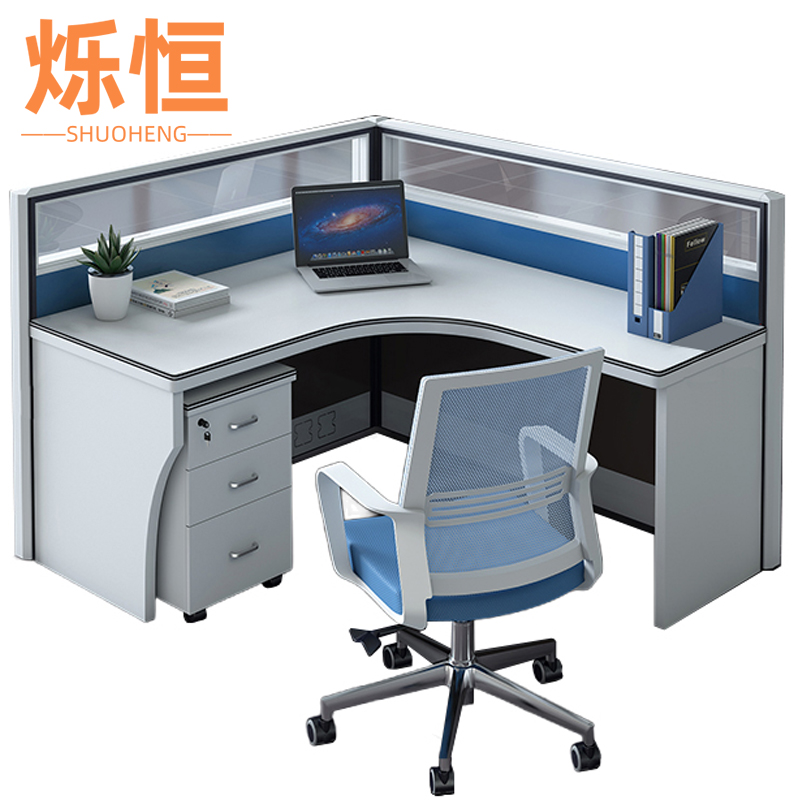 烁恒屏风办公桌7型张高清大图