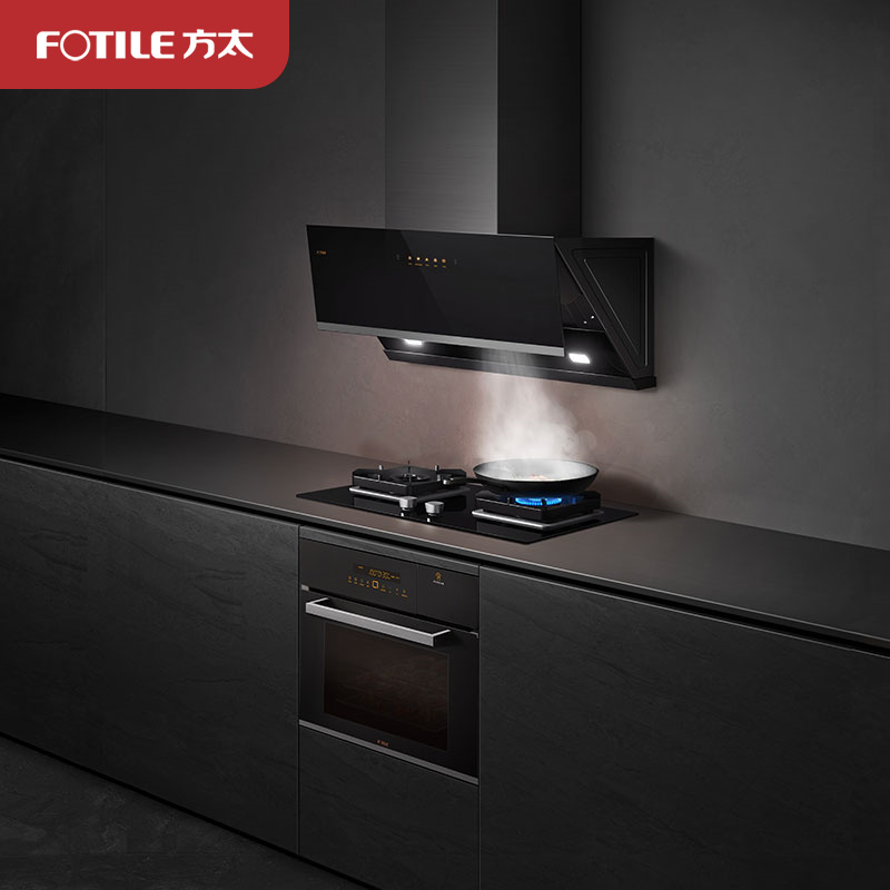 23风量侧吸式触控抽油烟机燃气灶具免拆洗油网烟灶蒸烤炸一体机套餐