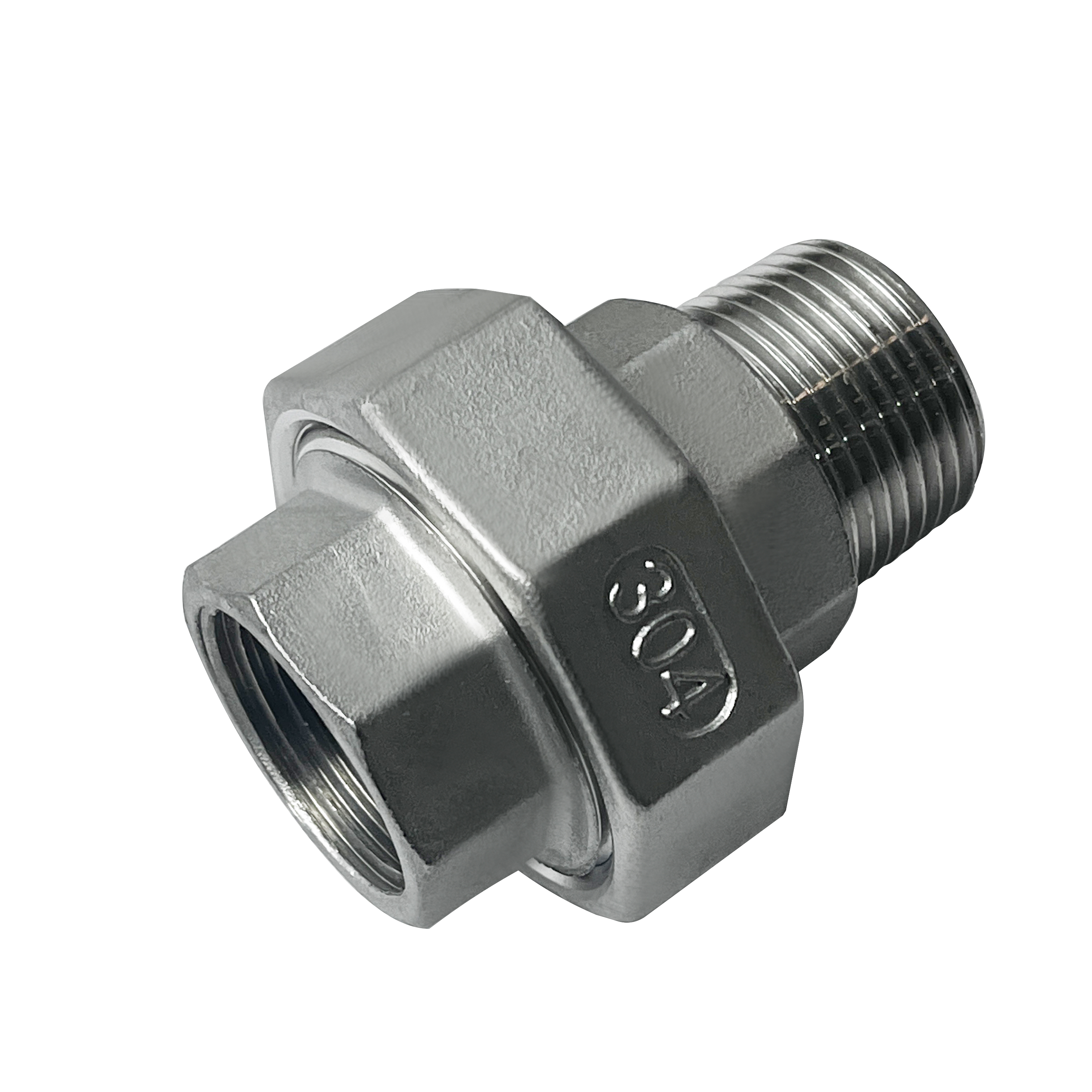 杉外山 304不锈钢带垫内外丝活接 个高清大图