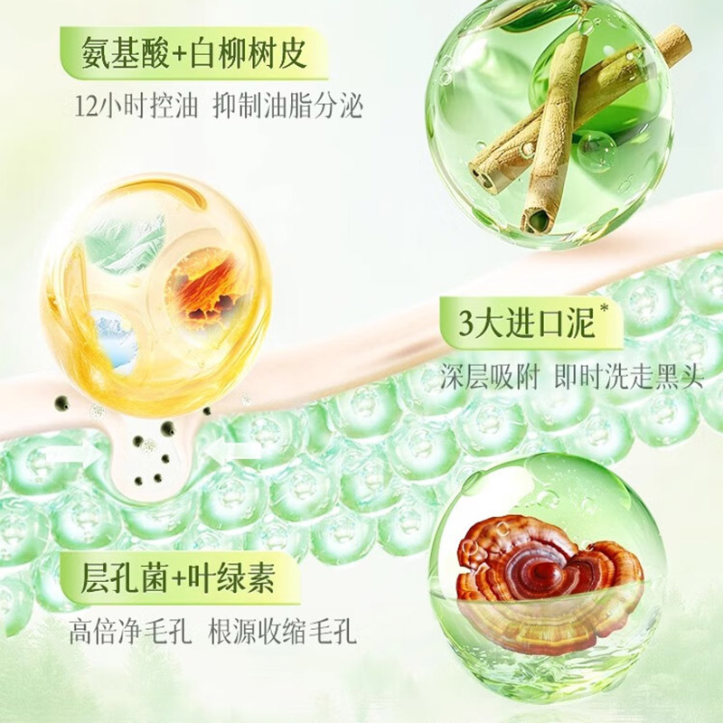 BUV 叶绿素氨基酸细嫩洁颜泥-经典控油款100g高清大图