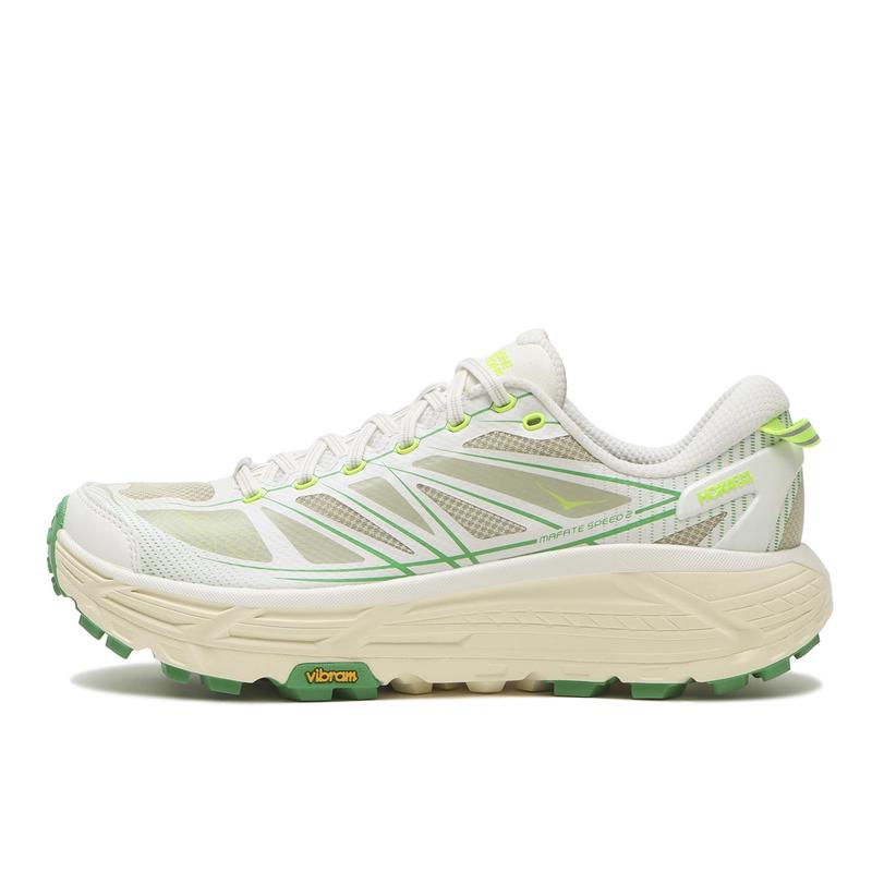Hoka One One跑步鞋轻量缓震抓地耐磨中性休闲运动鞋 WHITE/FRESH_CUT_GRASS 40
