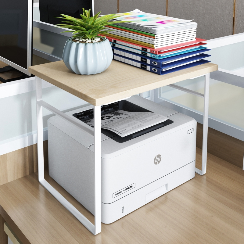 办公室置物架桌面收纳打印机医匠笔记本电脑床上小书桌办公桌分层架子