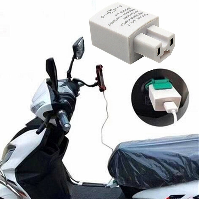 电动车车载通用手机充电器12V/96V电瓶车转USB手机快充双孔转换器