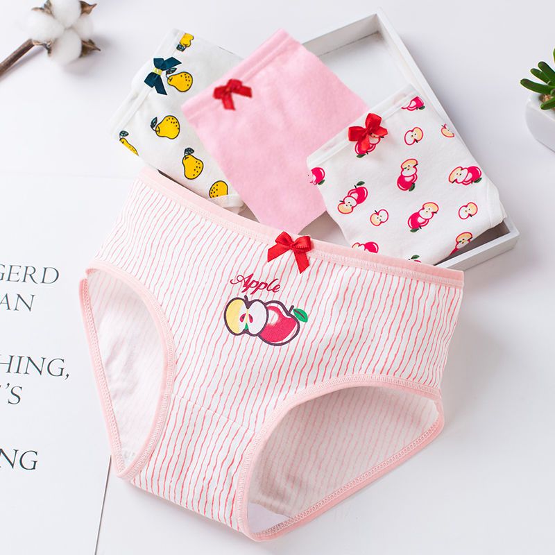 乌鹿儿童内裤女平角裤纯色棉宝宝婴儿小孩大童小学生四角小女孩内裤