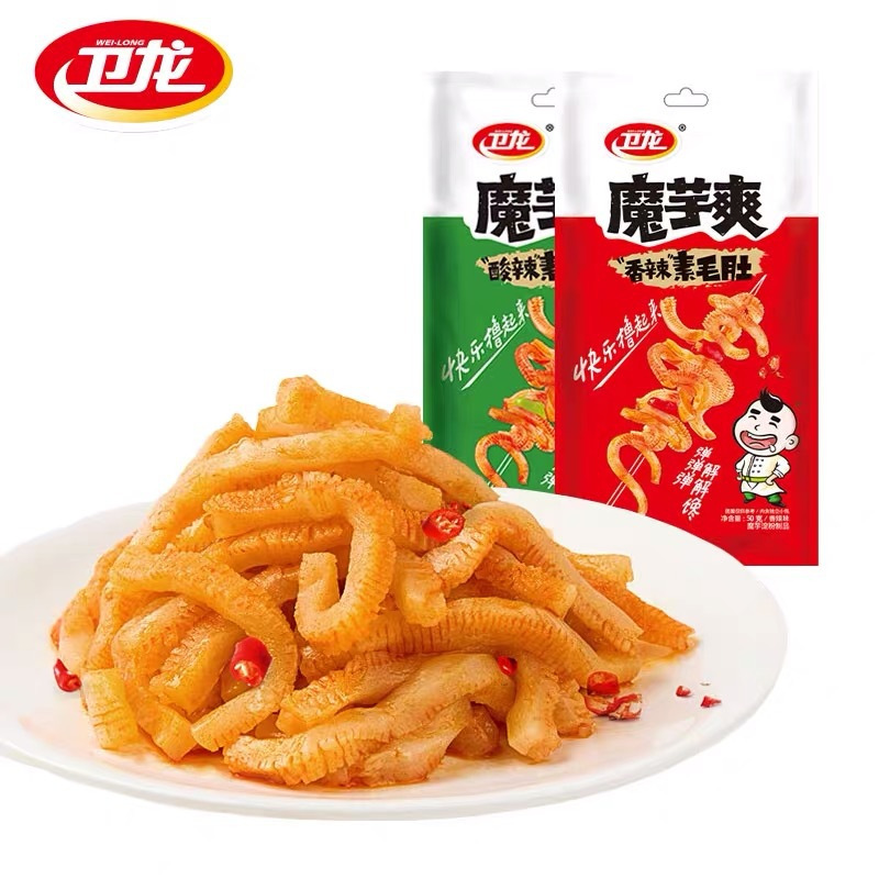 x卫龙辣条魔芋爽 50g 风吃海带豆干香辣味酸辣味 魔芋爽[校1]高清大图