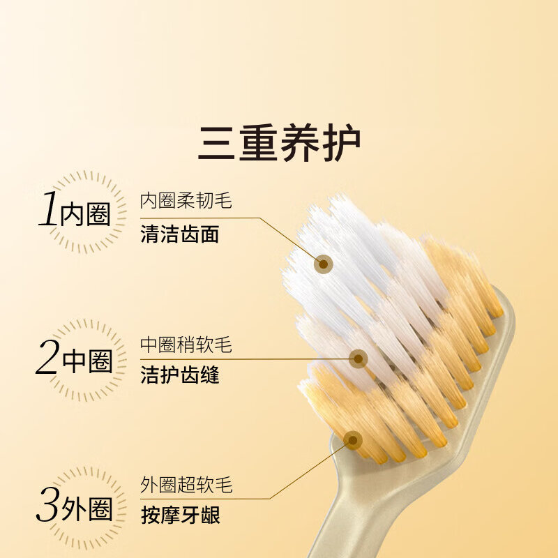 惠百施(EBISU)65孔舒适特护宽头牙刷(中毛·2支装 颜色随机)B-8011M(单位:套)高清大图