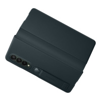 三星 Galaxy Z Fold3 5G原装真皮翻盖保护套W22 F9260手机折叠屏手机套 柔软真皮保护壳手机壳 绿色