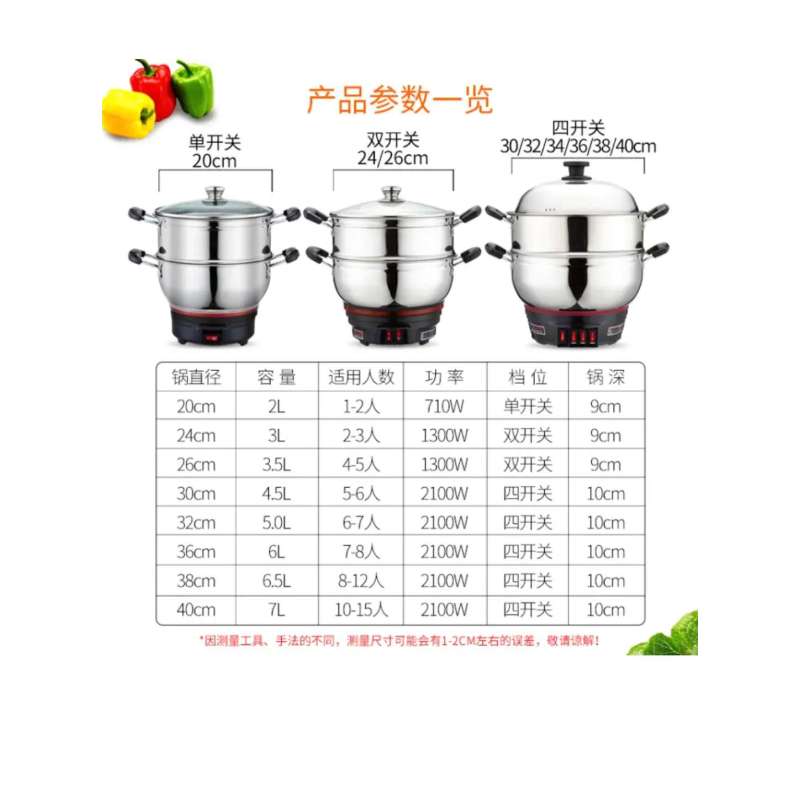 FRD多功能电热锅 FRDDG-24cm商家免邮不含税