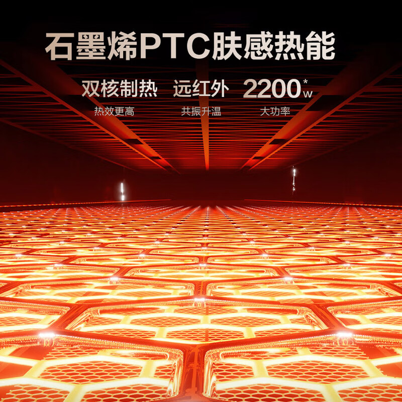 艾美特 石墨烯取暖器家用暖风机卧室客厅立式智能遥控语音电暖气节能速热 智能调温 快速升温 HP22-SR125高清大图