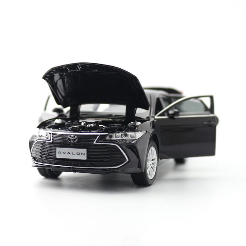 jkm玩具合金汽车模型132丰田亚洲龙轿车声光开门避震盒装
